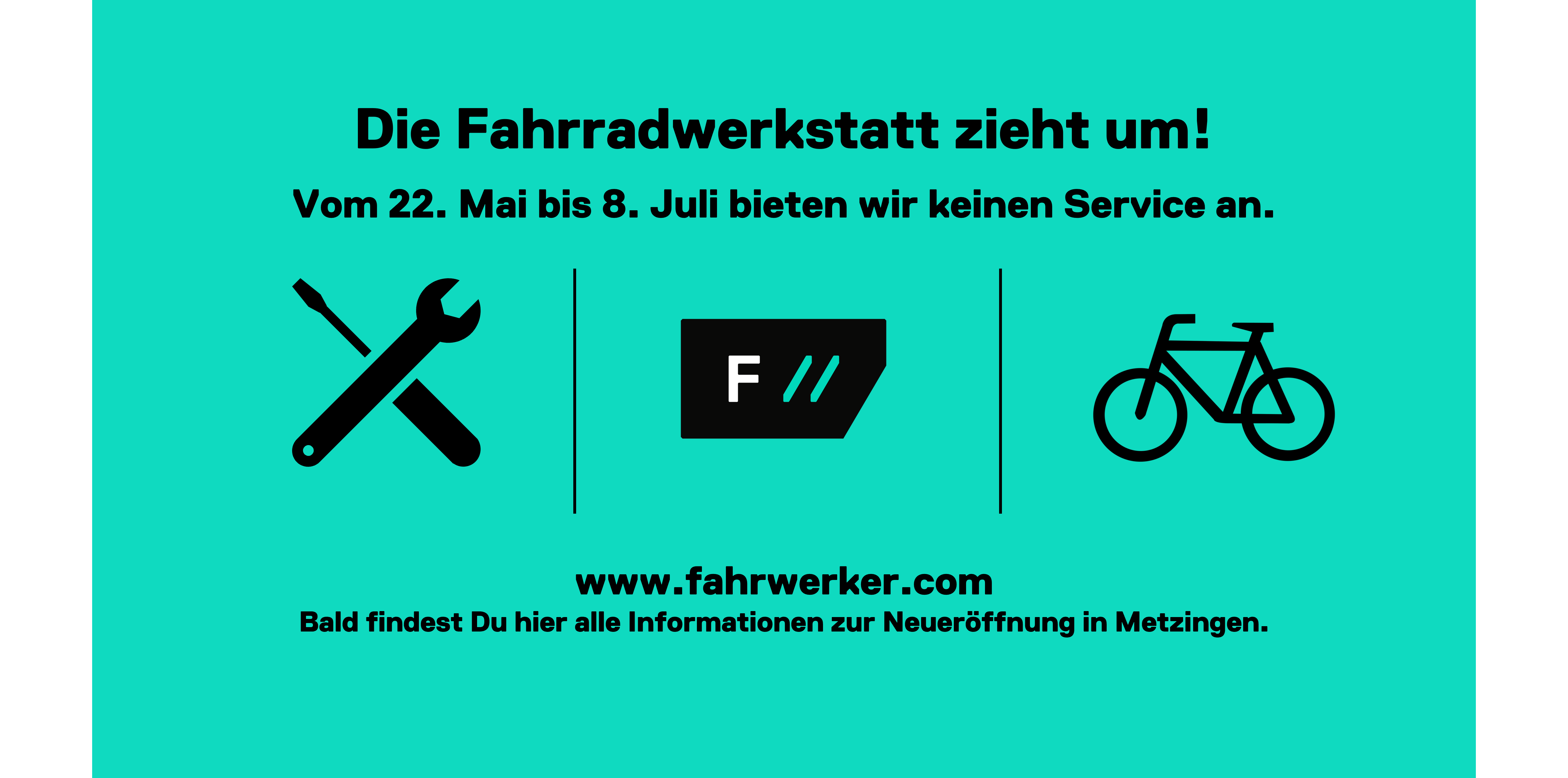 Die Fahrradwerkstatt zieht um!