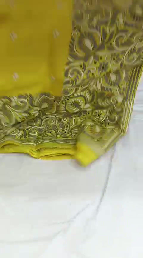 Thumbnail: Kantha Stitch Saree on Bangalore Silk #0602518