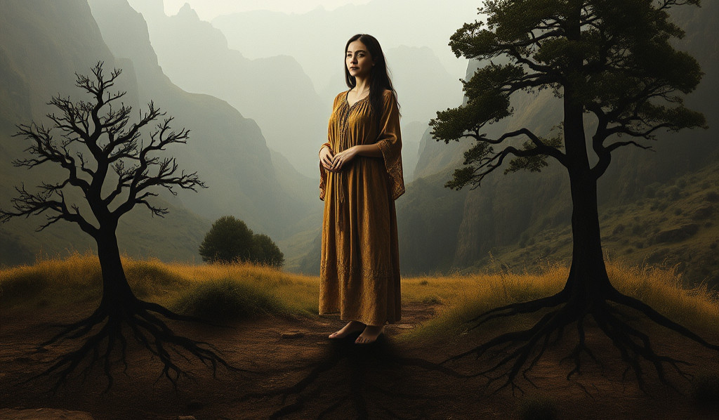 Woman reflecting on emotional patterns and inner parts
