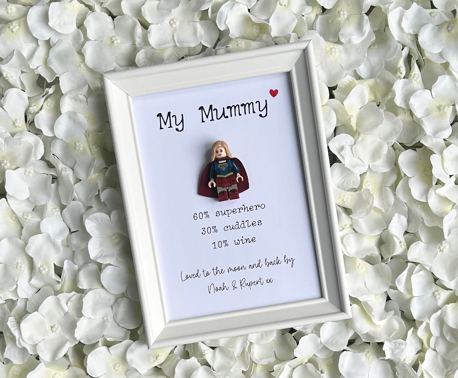 Mum Mummy Superhero Minifigure Desk Frame