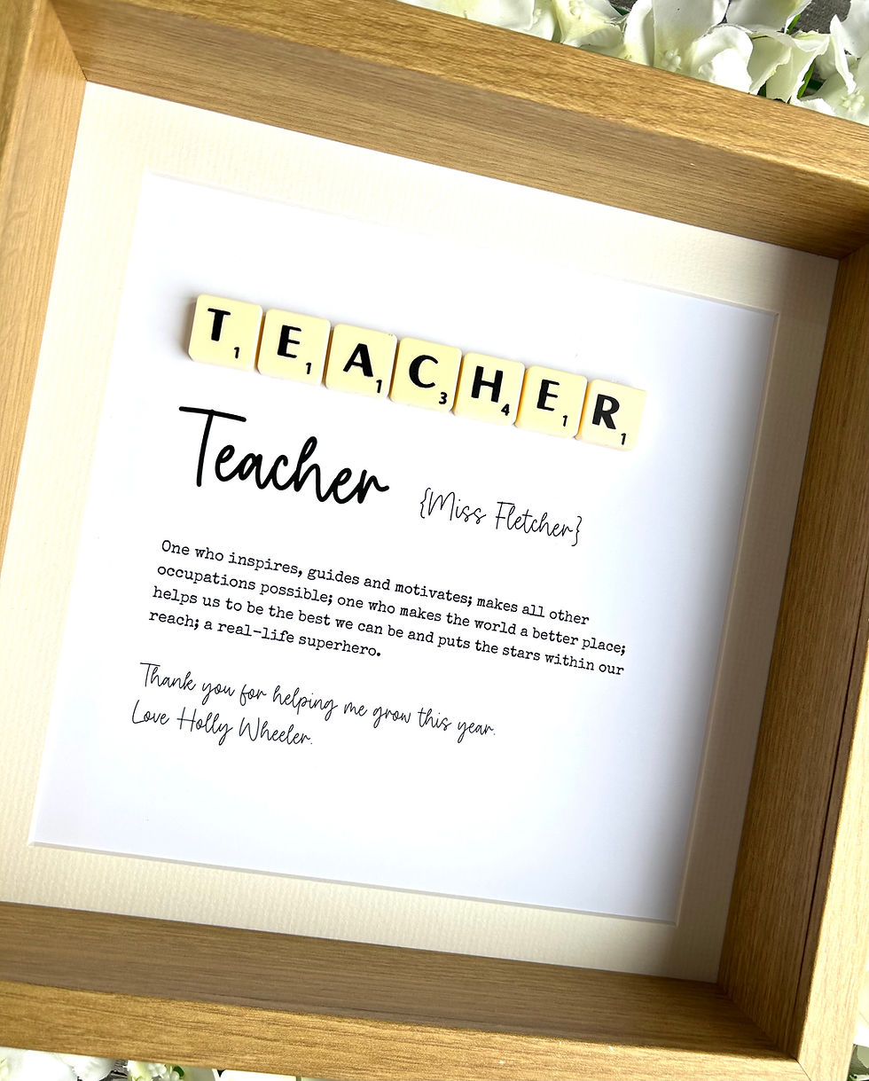 Thumbnail: Teacher Definition Scrabble Minifigure Frame