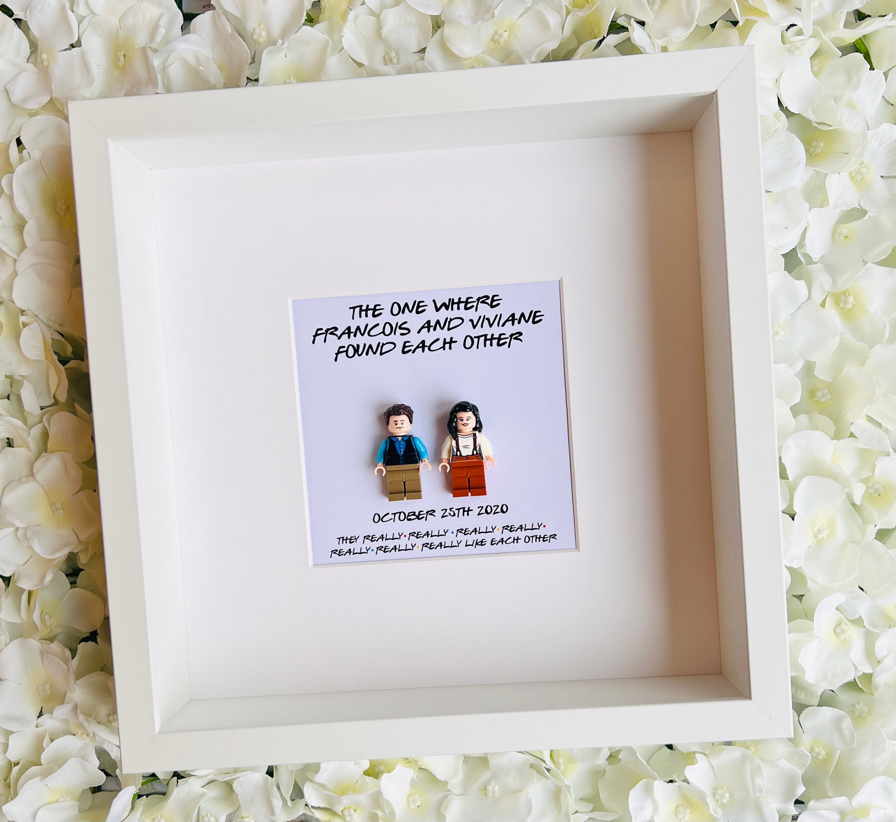 Chandler & Monica Friends Minifigures Frame