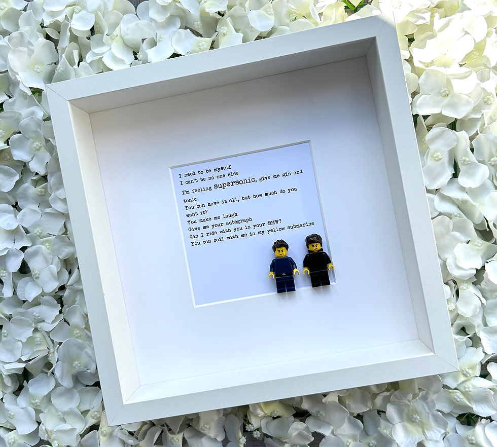 Thumbnail: Oasis Lyrics Minifigure Frame - Any Song!
