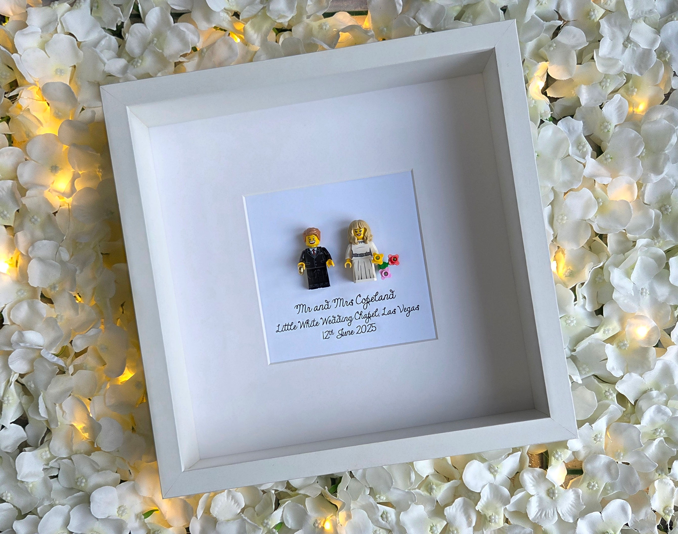 Bride & Groom Wedding Minifigures Frame