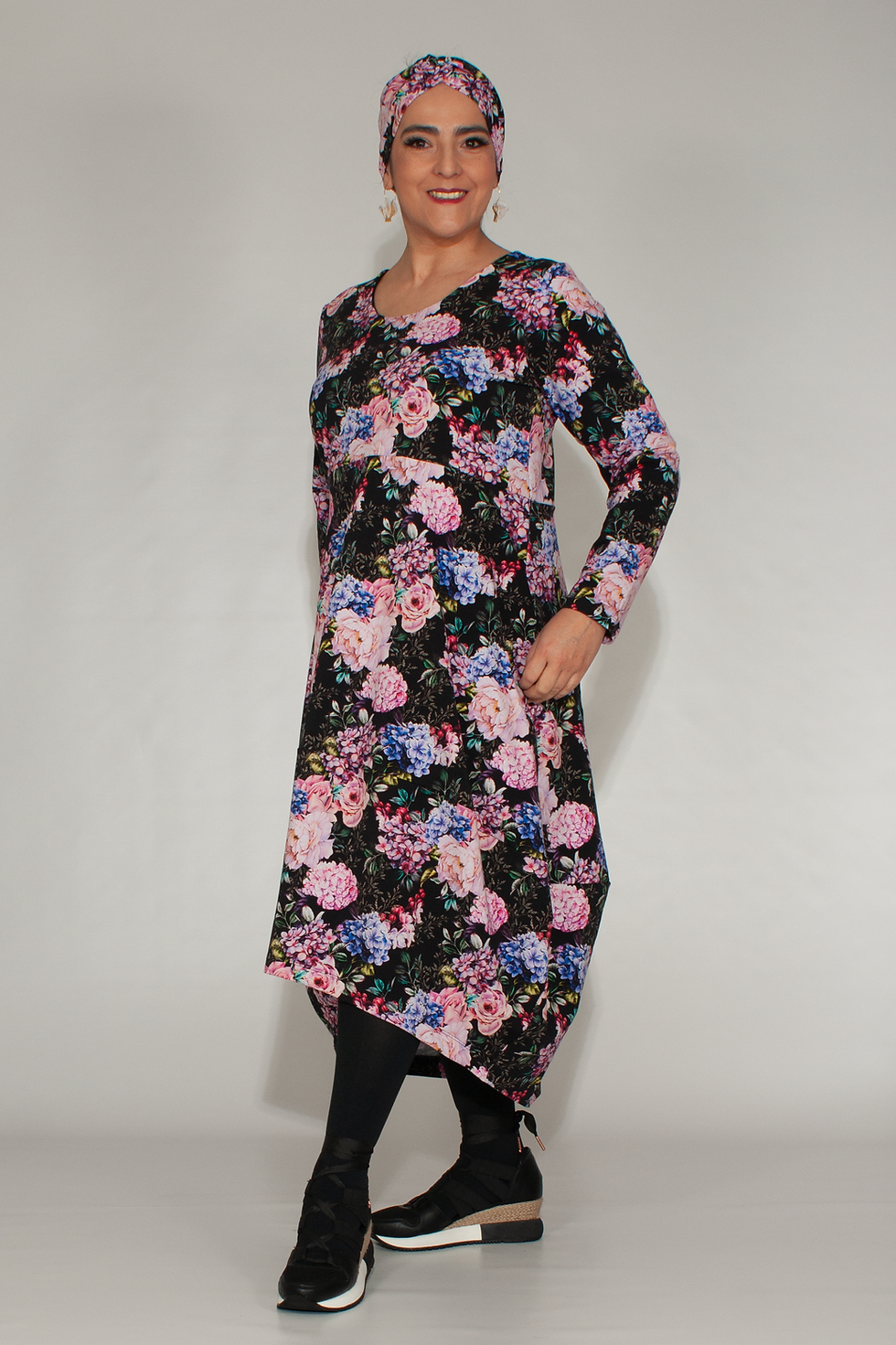 Blumenkleid für große Größen