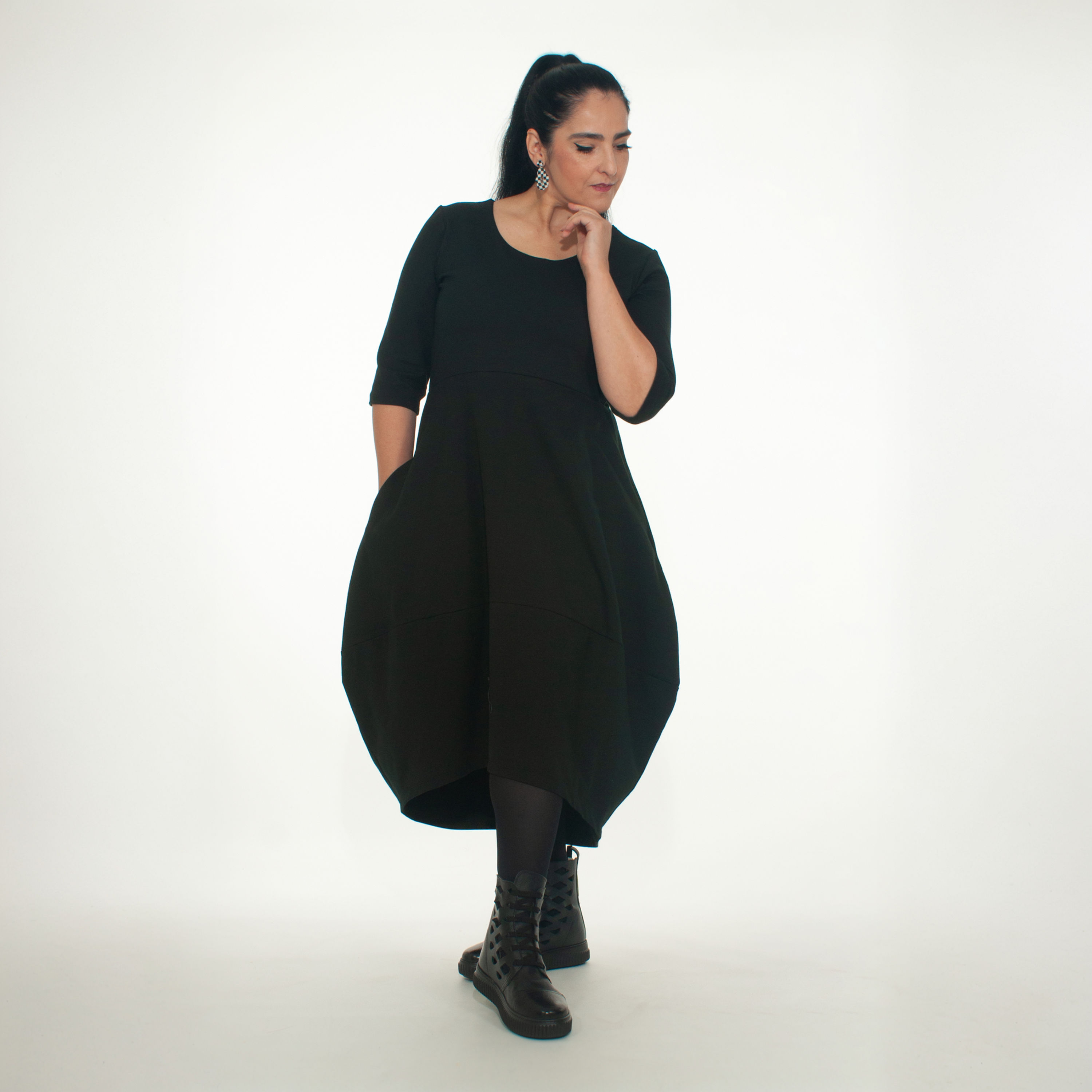 Ballonkleid elegant und schwarz