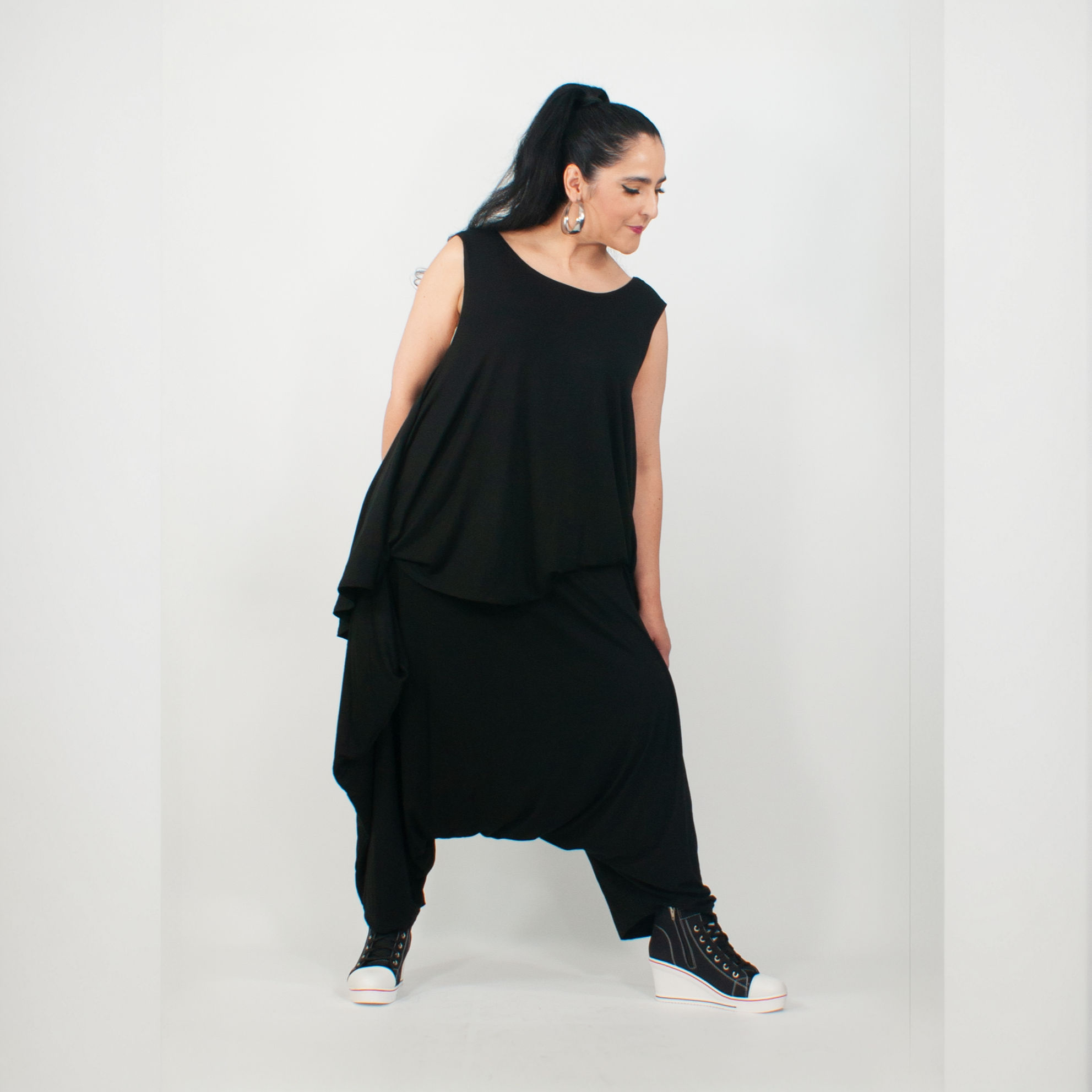 Haremshose für Damen in schwarz