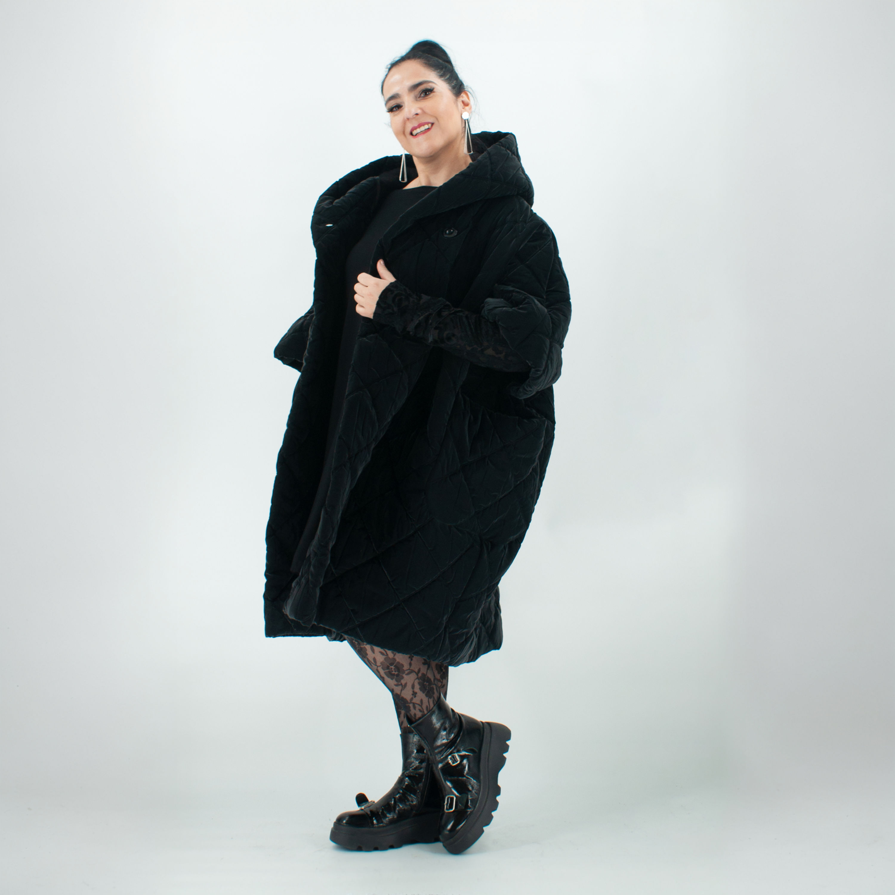 Oversized Steppmantel für große Größen