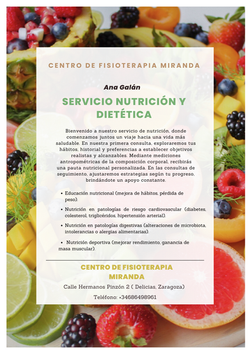Empieza a cuidar tu alimentación con nuestro servicio de nutrición con Ana Galán