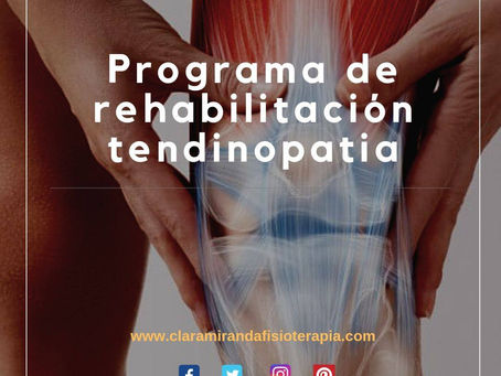 Rehabilitación de tendinopatía con programa de ejercicios excéntricos.