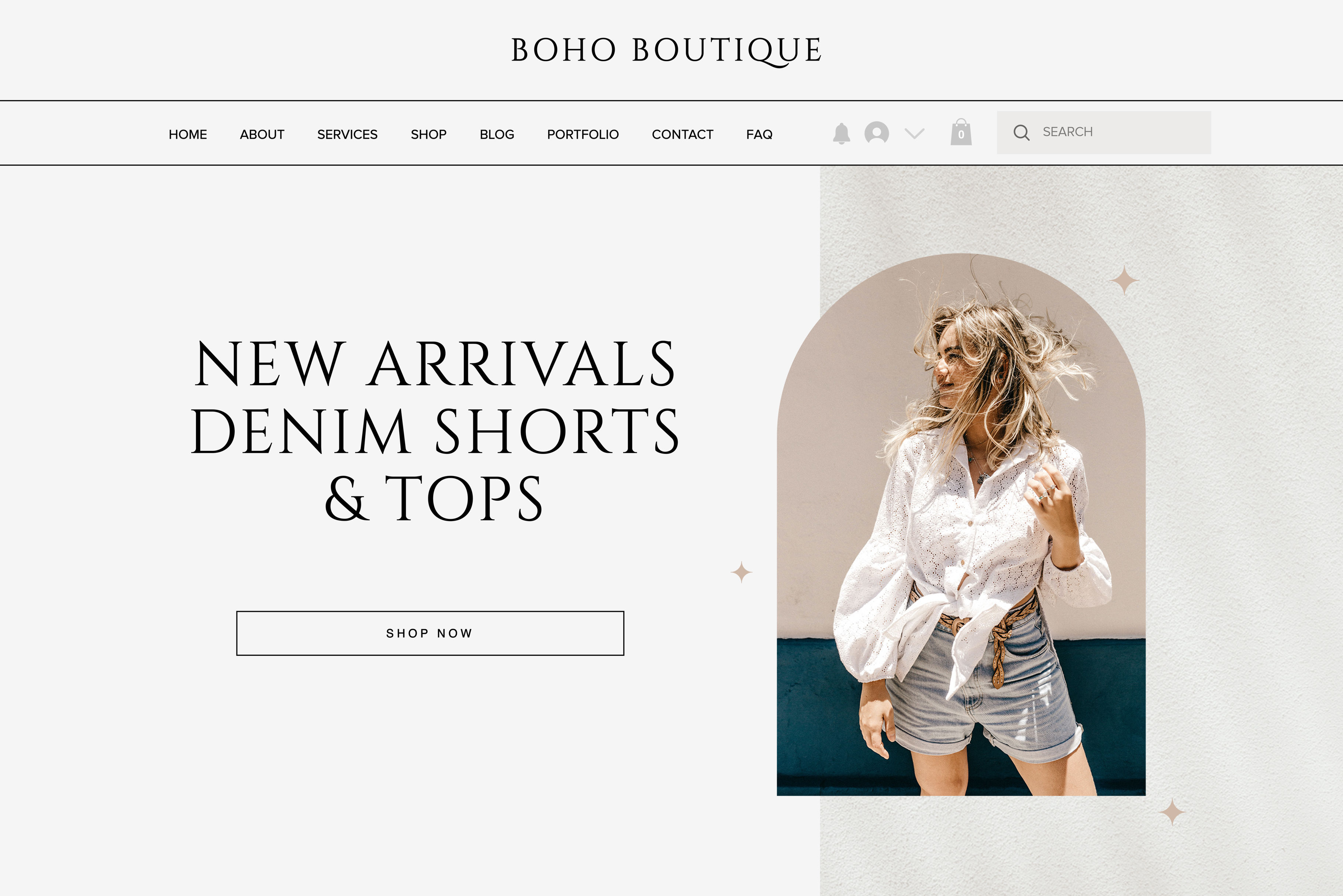 Wix Website Template - Boho Boutique