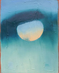 Cosmic Moon, oil on canvas, H:20"xW:16", SOLD