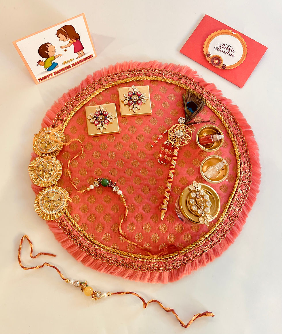 Thumbnail: Bhai Rakhi in Brocade Puja Thaali