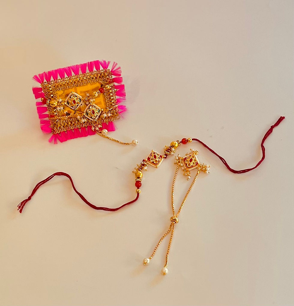 Thumbnail: Rakhi Lumba Organza Potli Set