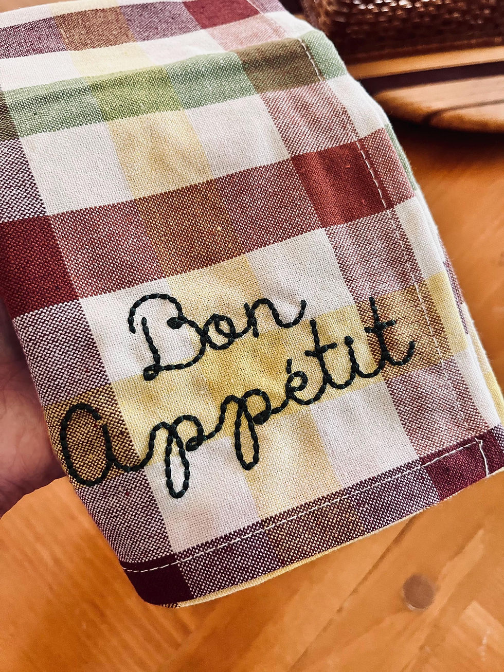 Thumbnail: Custom Embroidered Cloth Napkins Set of 4