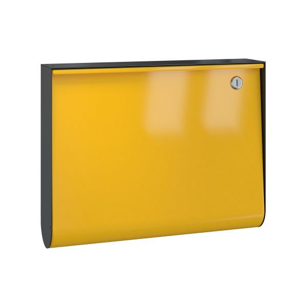 Miniaturbild: Briefkasten U-Box - Korpus anthrazit, Front Gelb