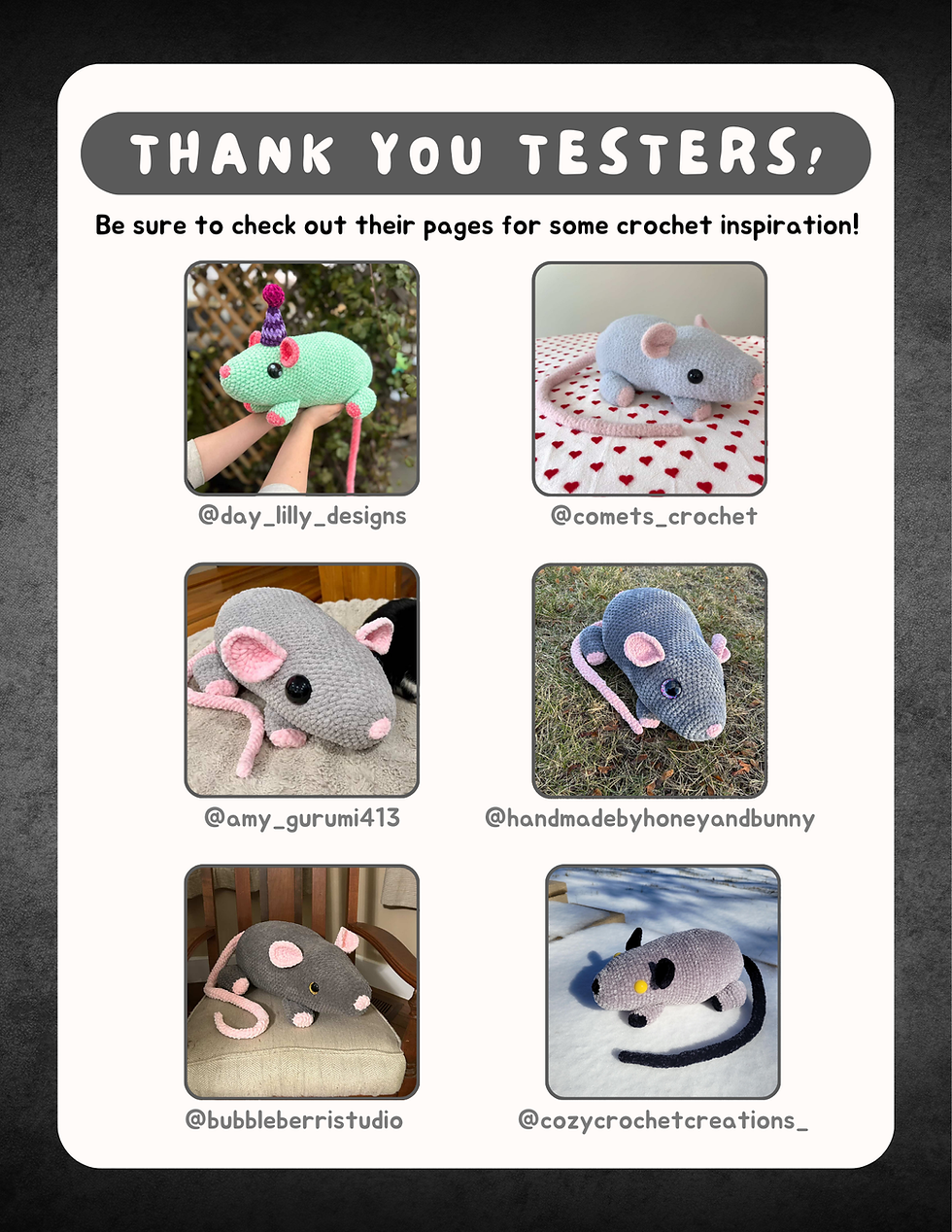 Thumbnail: Ricky the Rat Crochet Pattern