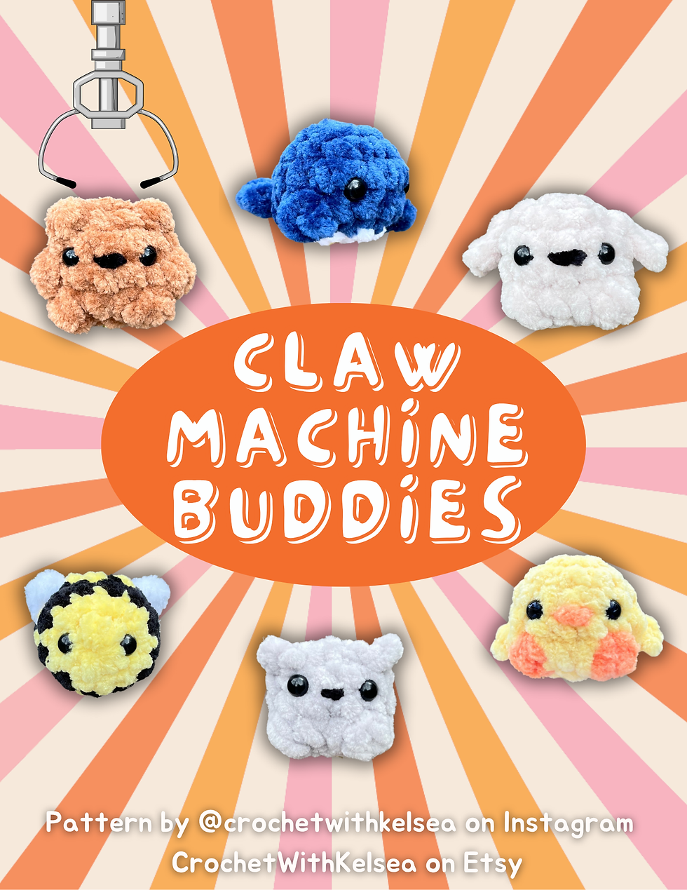 Thumbnail: Claw Machine Buddies Digital Crochet Pattern