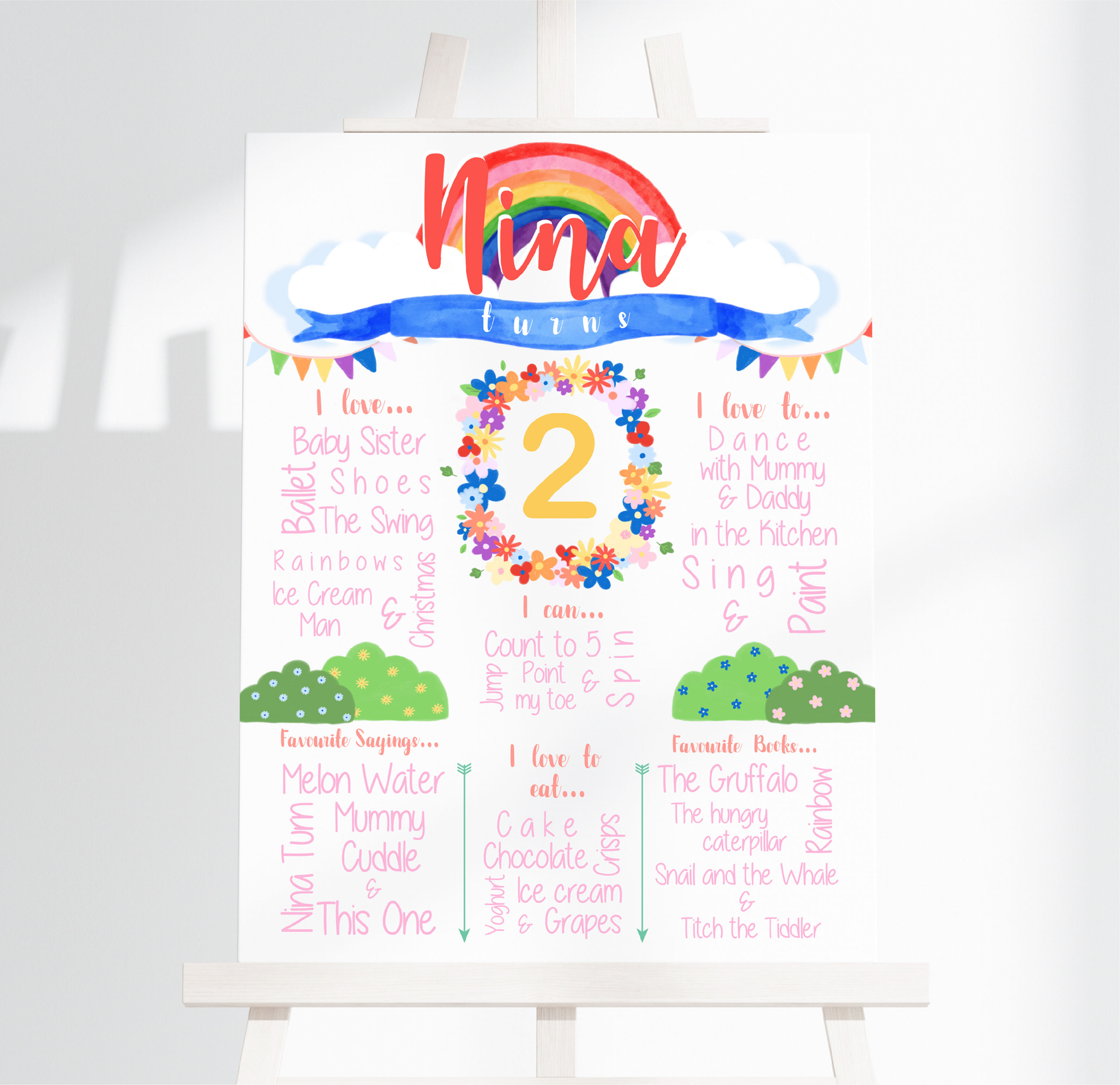 Rainbow / Hey Duggee theme Milestone Board