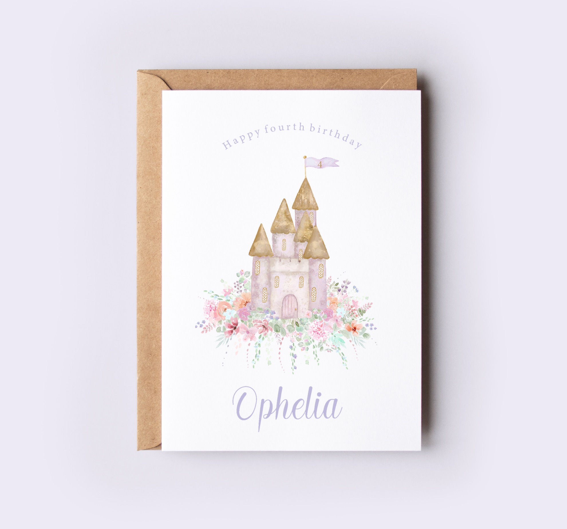 Princess Castle Birthday Card A6