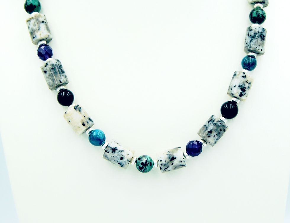 Miniatura: Collier Granit, div. Steine