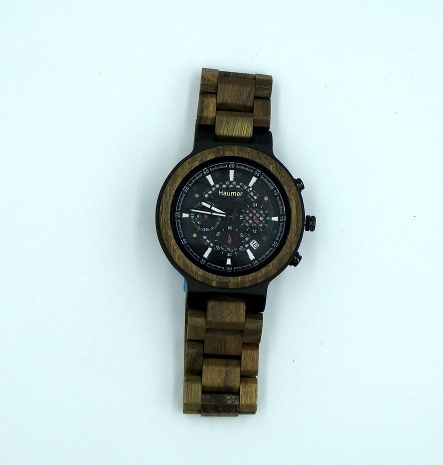 Miniatura: Holzuhr Herren Olivenholz ca. 46 mm