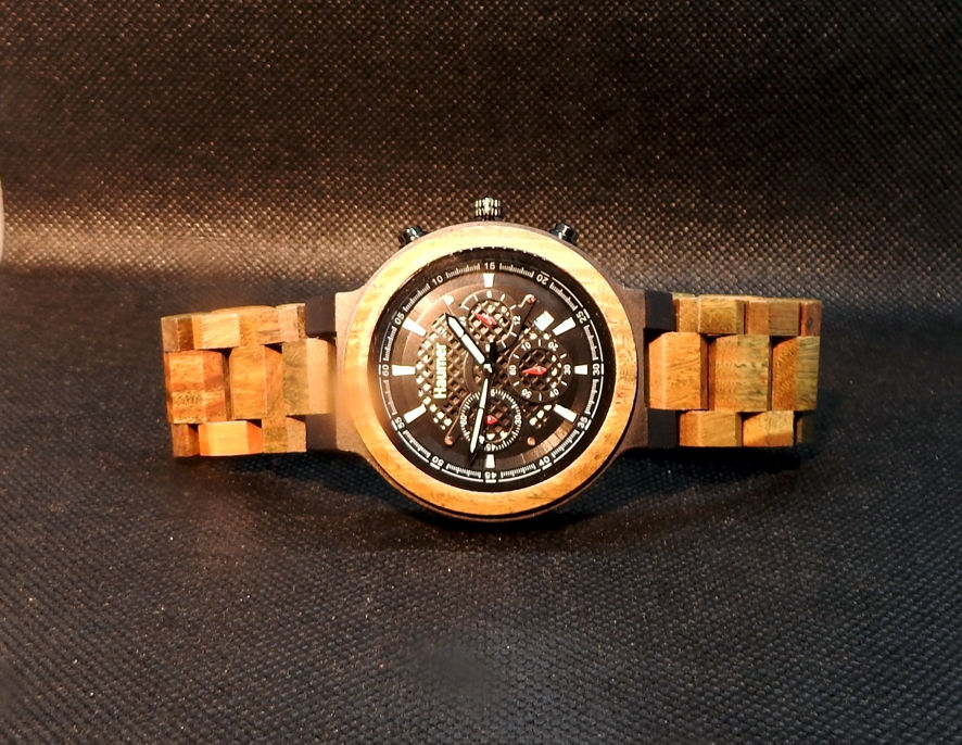 Miniatura: Holzuhr Herren Olivenholz ca. 46 mm