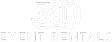 360 Event Rentals white logo – used for glam booth overlays and promotional content