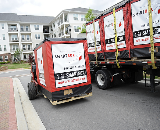 Smartbox being unloaded
