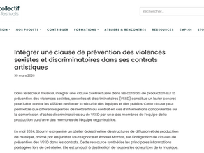 Intégrer une clause de prévention des violences sexistes et sexuelles dans les contrats artistiques