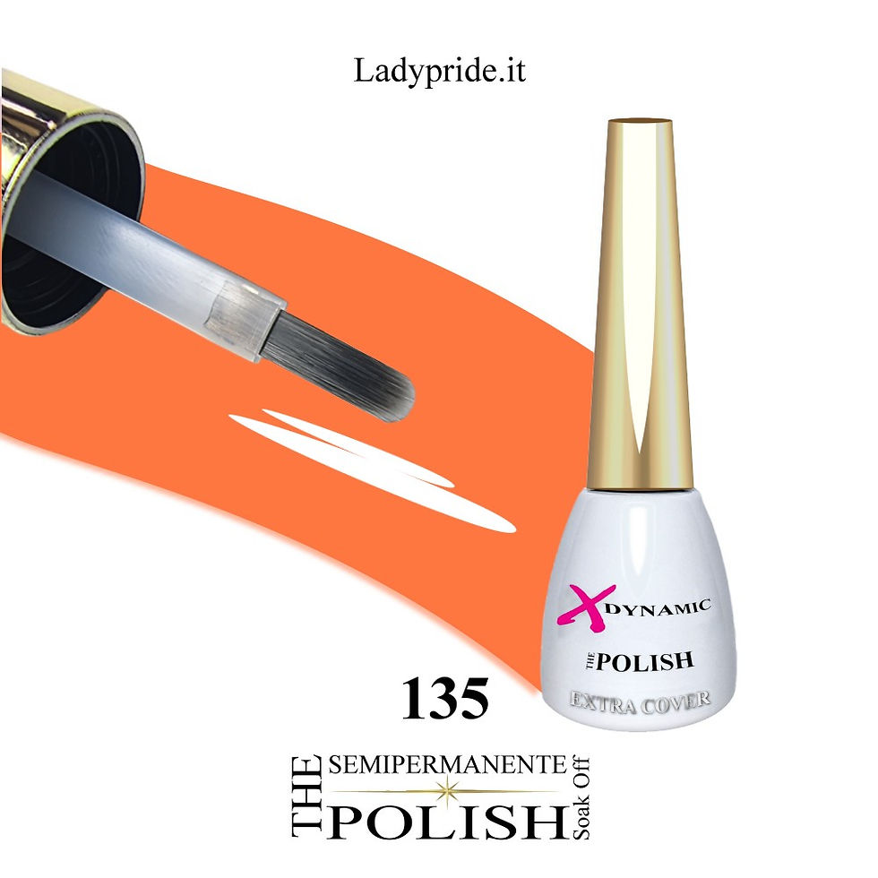 The Polish, Colore Smalto Semipermanente, 135, arancio, arancione, passione unghie