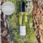 A bottle of Natural perfume resting on a gnarled piece of wood IN A NATURAL SETTING SITTING ON A CARPET OF MOSS