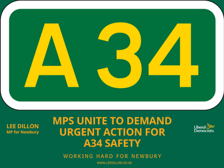 A34 road sign