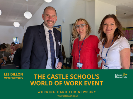 Lee Dillon MP visits Castle School
