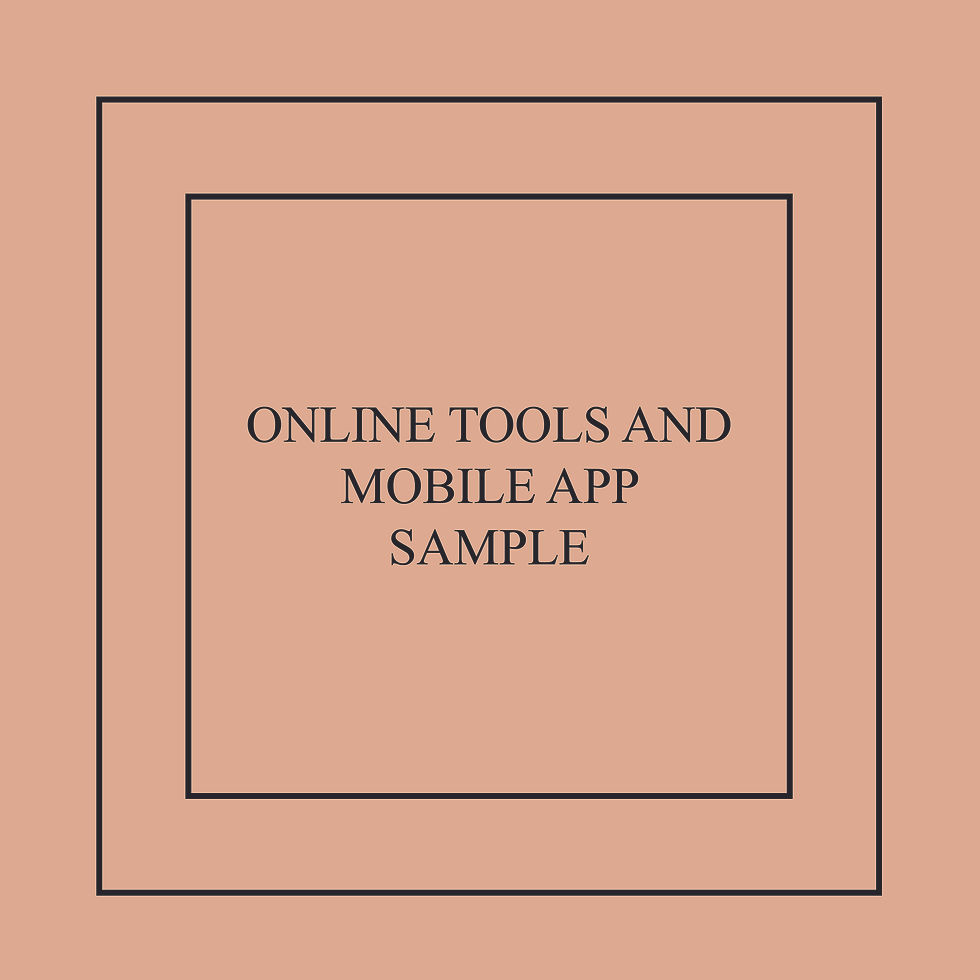 online tool and mobile app sample