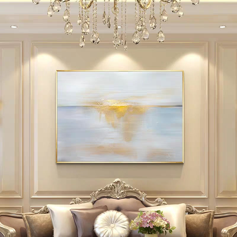 Luxury Hand Painted Gold Leaf Wall Art