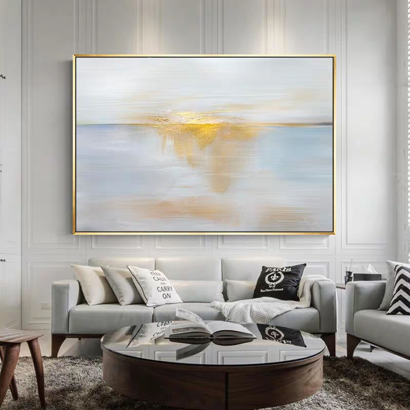 Luxury Hand Painted Gold Leaf Wall Art