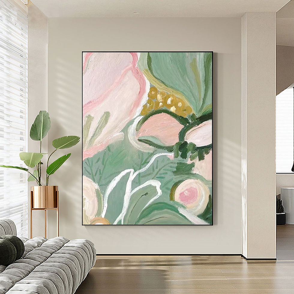 Modern Floral Hand Painted Wall Art