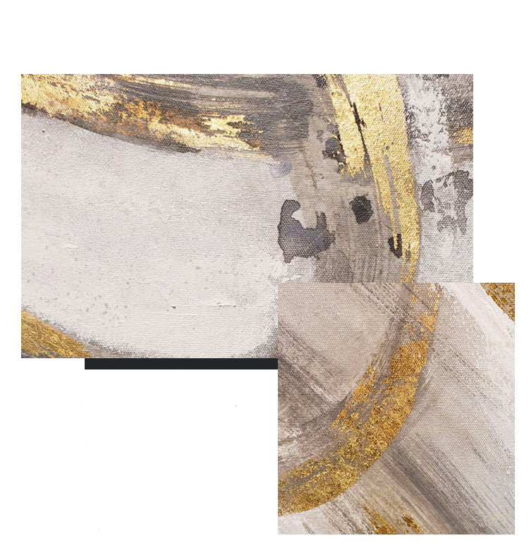 Elegant Hand Painted Gold Leaf Wall Art