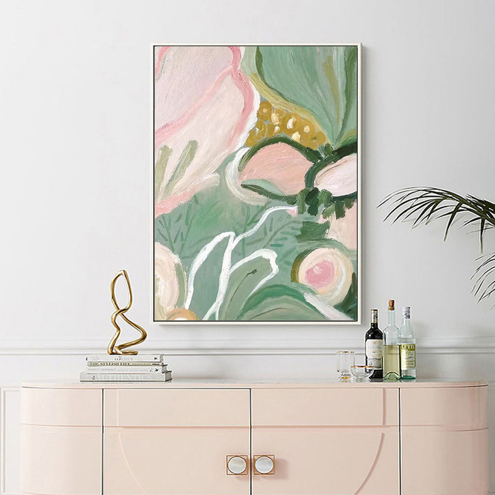 Modern Floral Hand Painted Wall Art