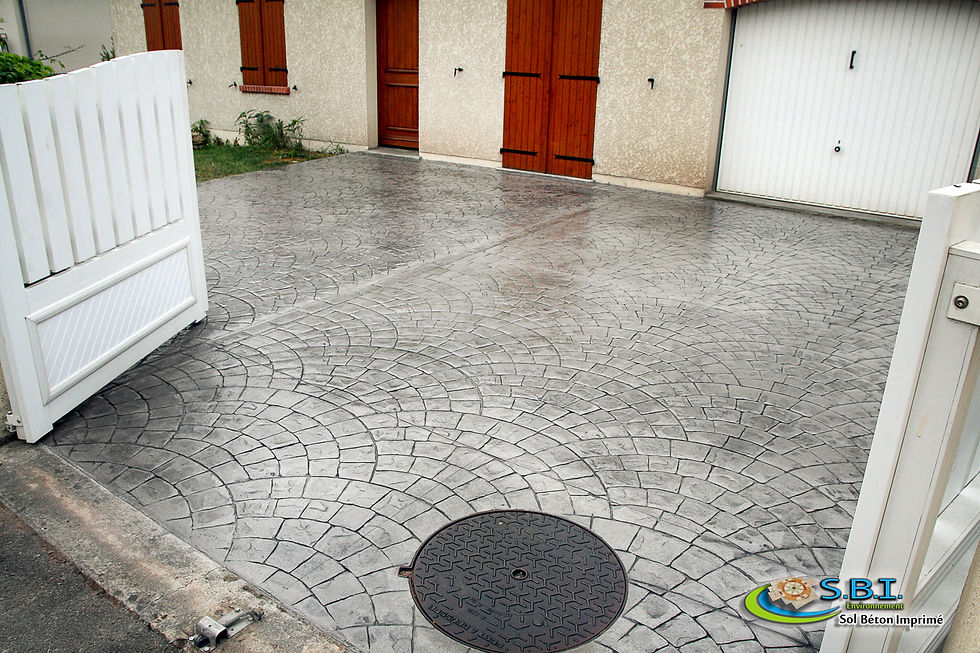 Allée de garage - béton imprimé