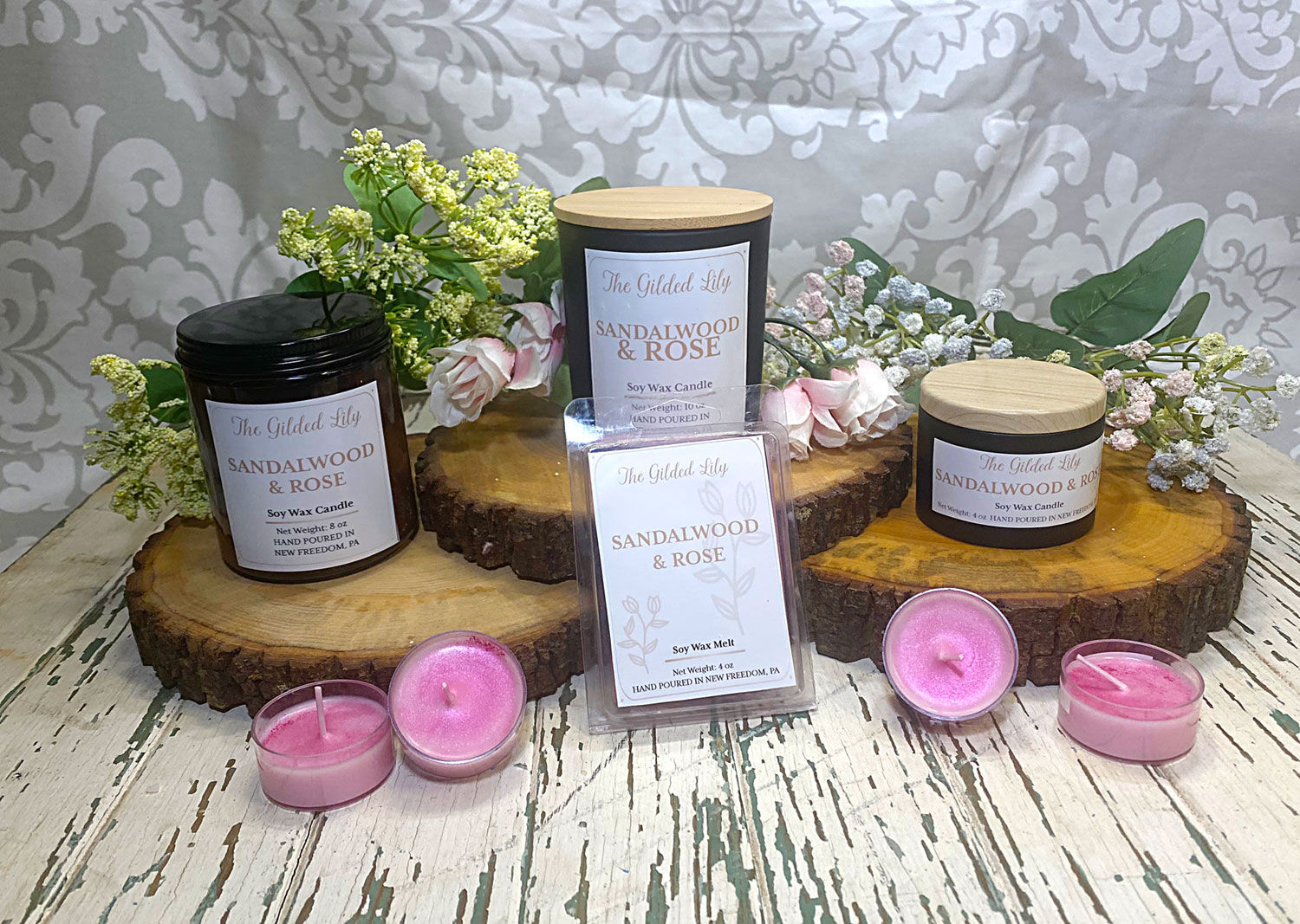 Sandalwood & Rose Candles
