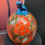 Thumbnail: 20cm vase 'Rainforest' lush and vibrant handpainted with a little tree frog 