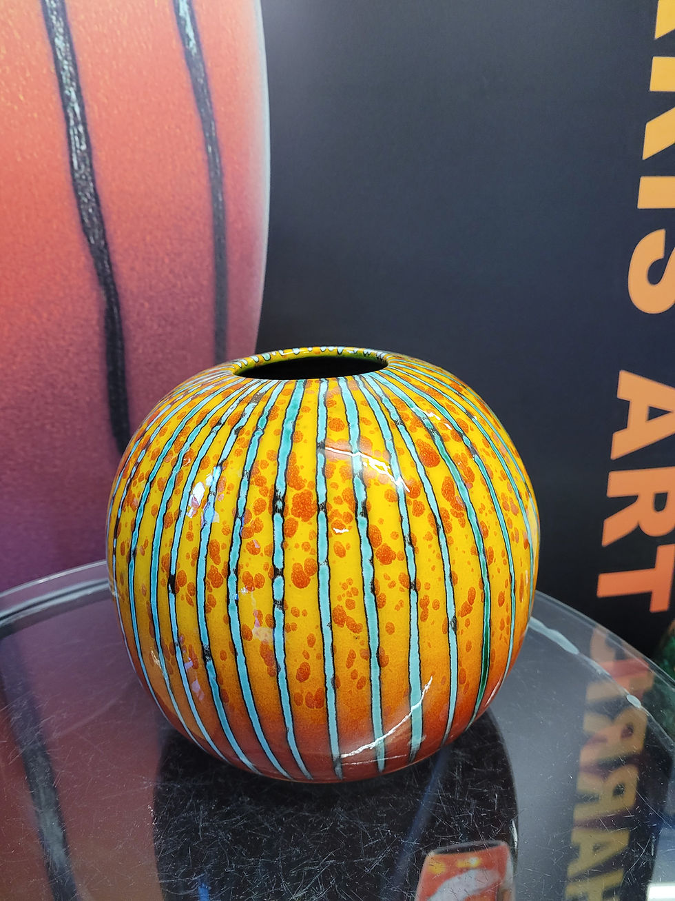 Thumbnail: 18cm tall with a circumference of 63cm a stunning Brimstone globe/sphere is fab