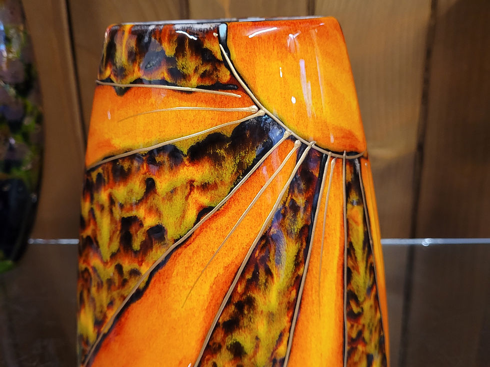 Thumbnail: Wow what a shape what a design stunning animal deco 17cm  vase 