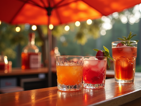 AKYNG Mobile Bar setup with craft cocktails at an Orlando event