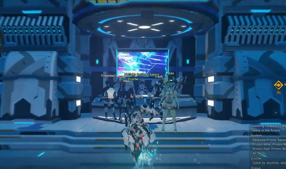 Phantasy Star Online 2: class counter admin