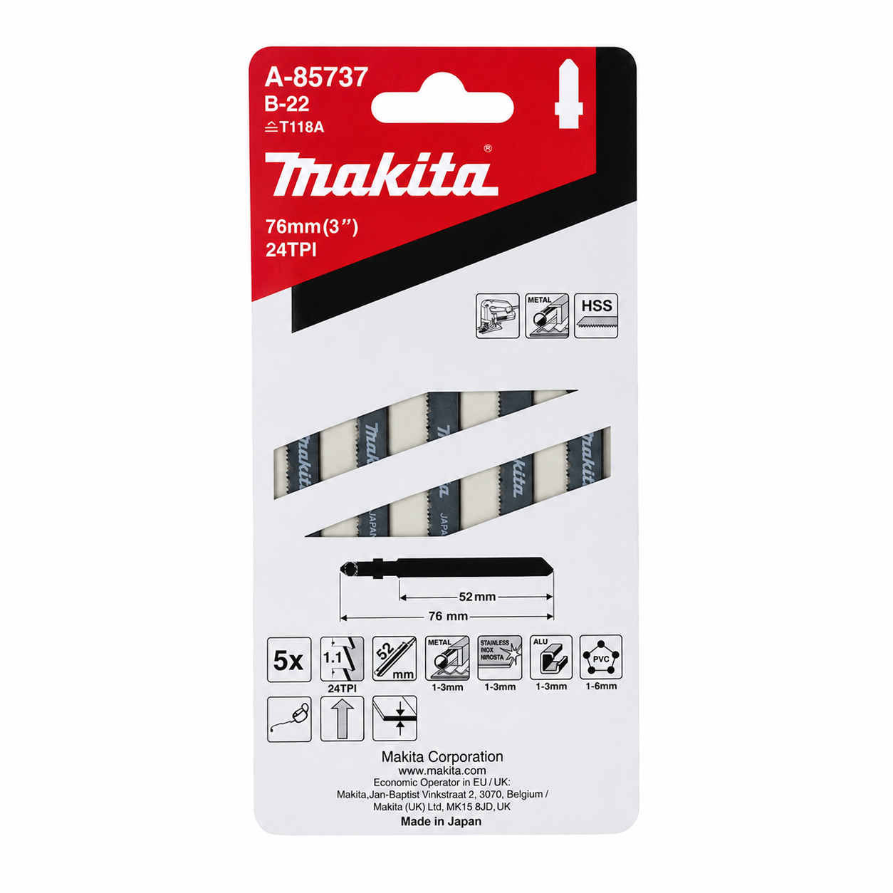Stichsägeblätter Metall 5Stk