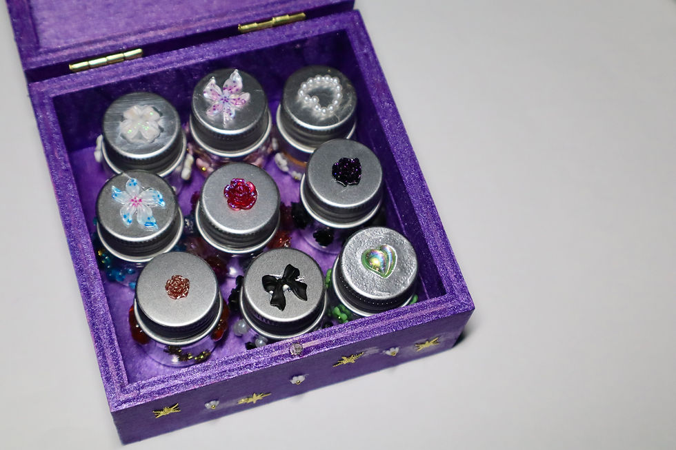 Thumbnail: Hand-Painted Purple Keepsake Box