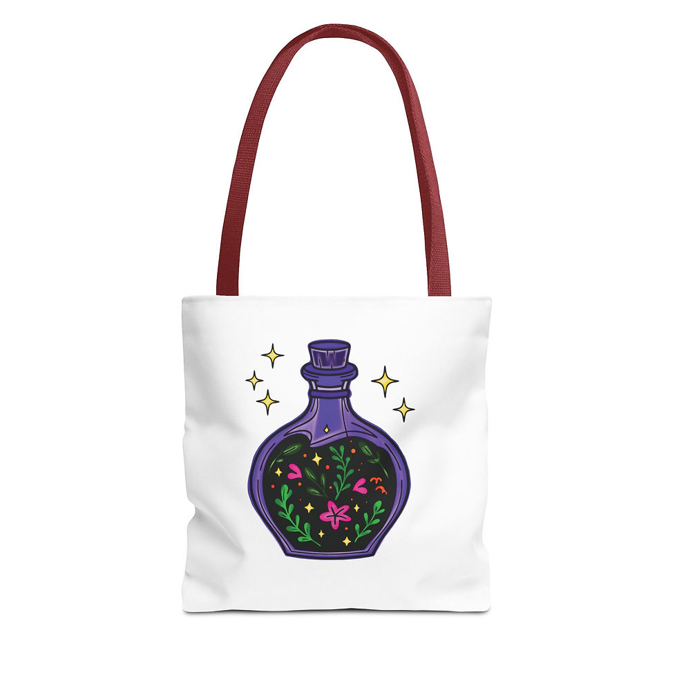 Thumbnail: Charming Floral Potion Tote Bag